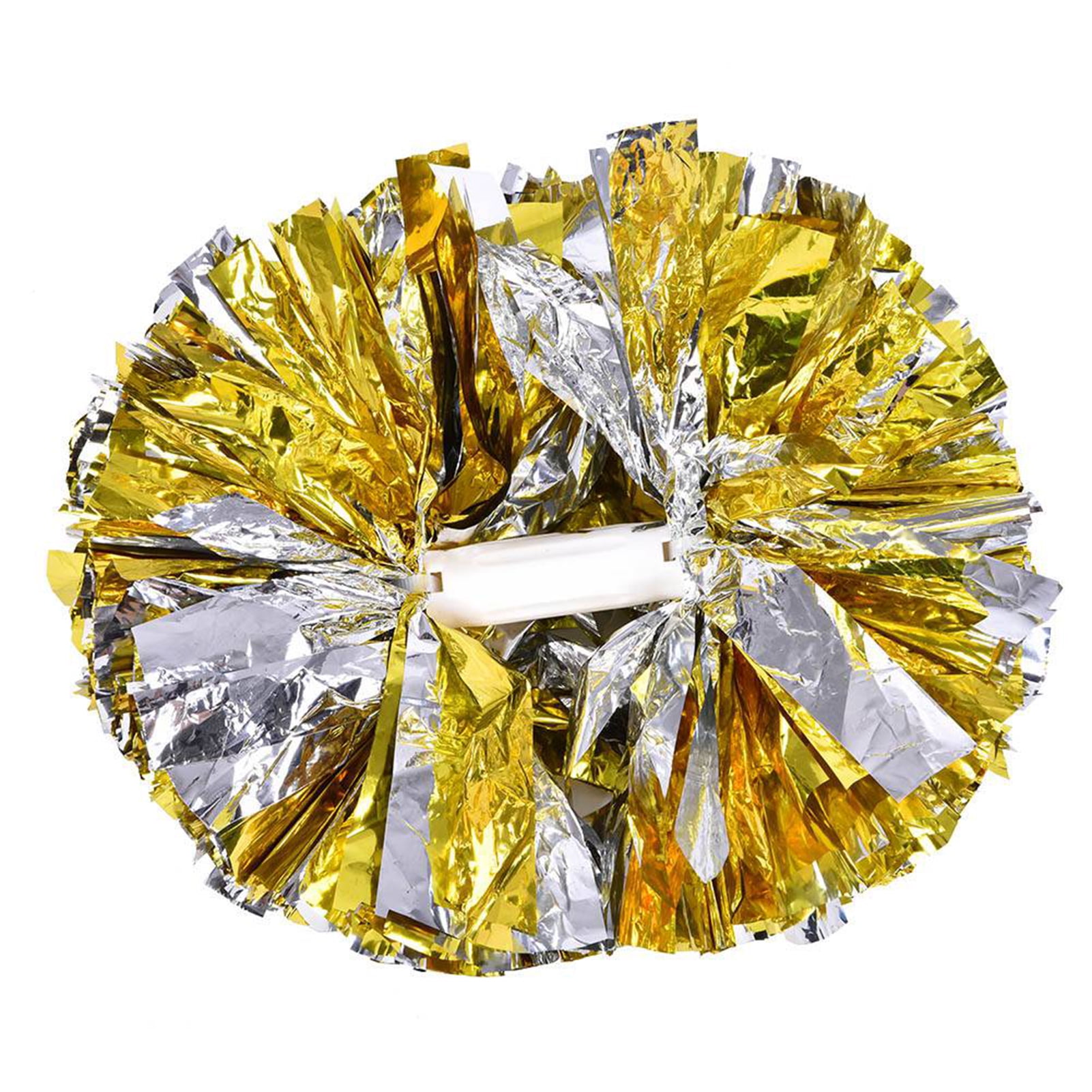 Gold+Silver Cheerleader Aerobics Pom Poms Pompoms for Dance Party