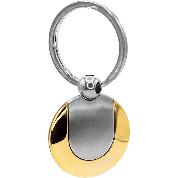 Gold & Silver Circle Keychain