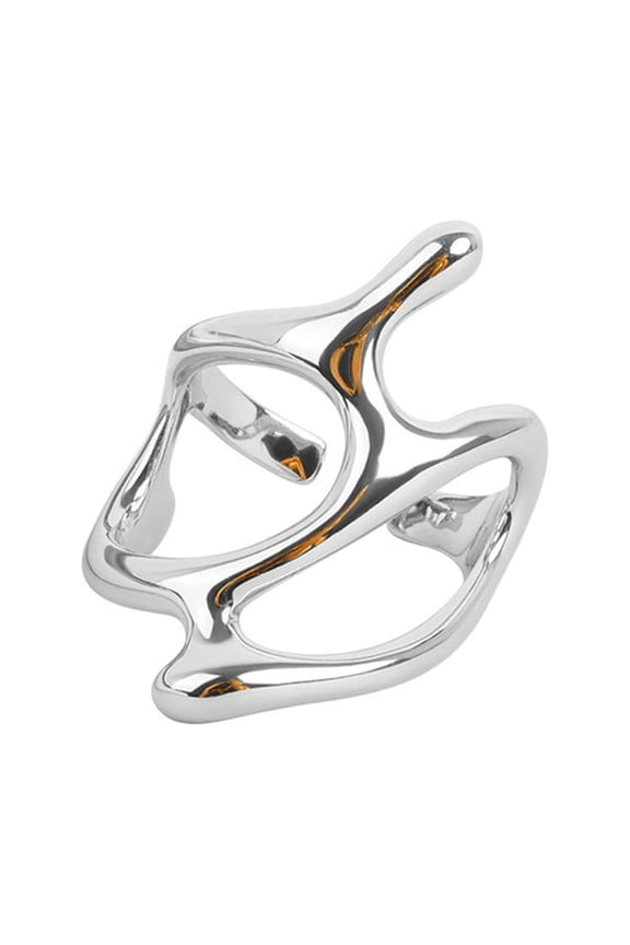 Gold Silver Color Retro Irregular Branch Adjustable Personality Rings for Women Fashion Jewelry