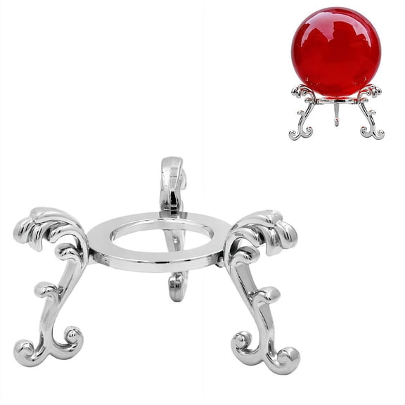 Gold / Silver Crystal Ball Stand, S/L Sphere Display Holder, Easter Egg Stand for display, Plastic Tripod Crystals Sphere Stands for 40-80mm Crystal Glass Natural Stone, Gazing Ball Stands for Decor