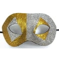 thumbnail image 1 of Gold Silver Glitter Diamond Wide Masquerade Mask Dance Ball Men, 1 of 1