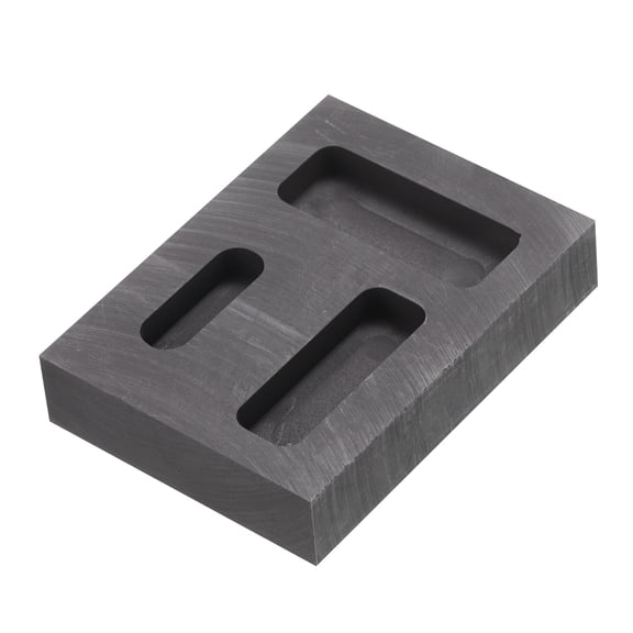 Gold Silver Graphite ingot mould Crucible Casting Metal Aluminum Copper Brass Melting, Three Hole