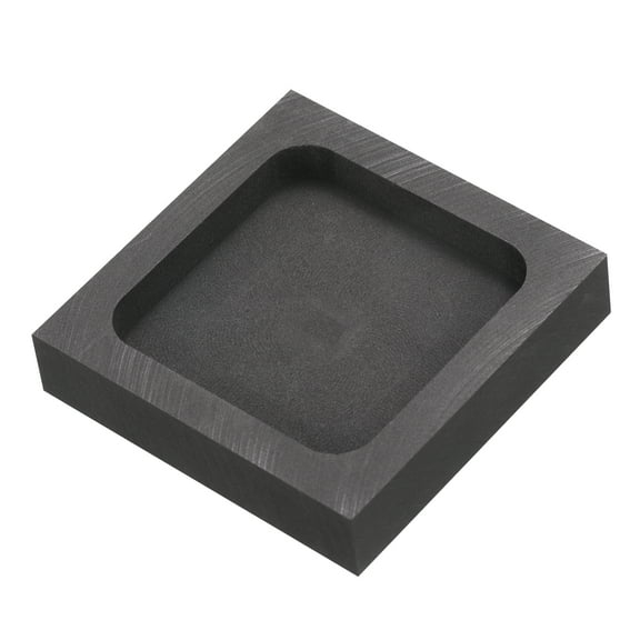 Gold Silver Graphite ingot mould Crucible for Casting Metal 1.38"x1.38"x0.22" (114g Gold/54g Silver)
