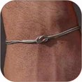 thumbnail image 1 of Gold Silver Knot Bracelets for Women Love Matching Infinity Bracelets for Friendship Dainty Snake Hand Chain Adjustable Bracelets for Women Best Friend Stainless Steel Bracelets, 1 of 12