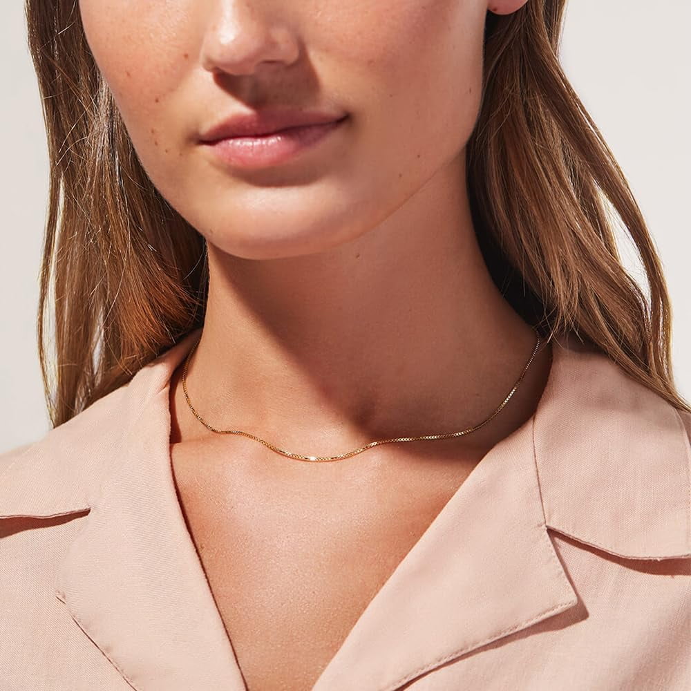 Gold/Silver Layered Necklaces For Women Trendy 14K Dainty Gold Cz ...