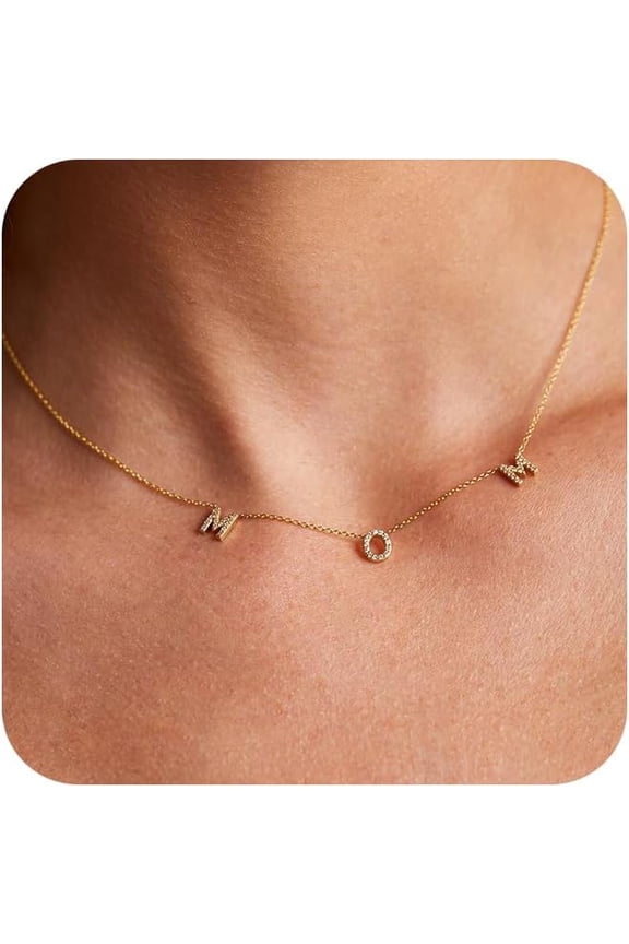 Gold/Silver Necklace For Women, Dainty Chain Necklace 14K Gold Plated Station Choker Necklace Non Tarnish Small Cute Clover Flower Cz Diamond Necklaces Jewelry For Women Gifts[o2292]