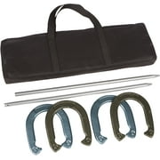 Gold/Silver Powder-Coated Steel Horseshoe Set with Case