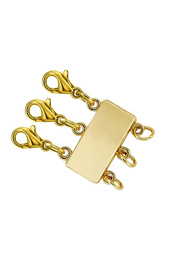 ✪ Gold Silver Separator for Stackable Necklaces and Chains Layered Necklace Clasp