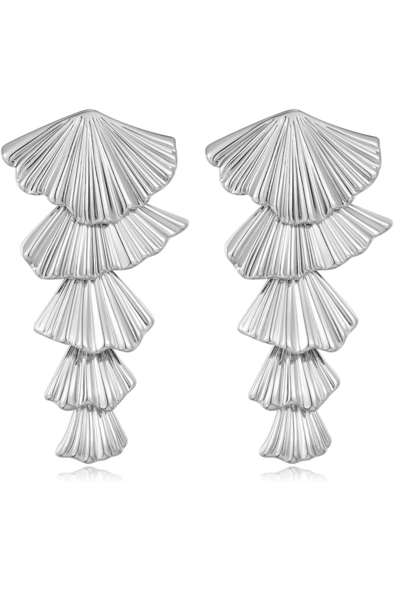 Gold/Silver Shell Dangle Earrings for Women Seashell Drop Dangle Earrings Ocean Beach Earrings Summer Jewelry