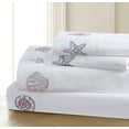 thumbnail image 1 of Gold & Silver Shell Embroidered 4-piece Sheet Set King, 1 of 2