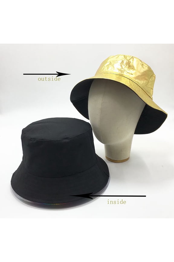 Gold Silver On Both Sides Wearing Fisherman Hat Party Sunscreen Hat Wool Women Bulk Hat with Pom Bureau Hat Boys French Man Plaid French Hat Wool Sock Plain Cap Big Women S Hat Pairs Hats Winter Hats