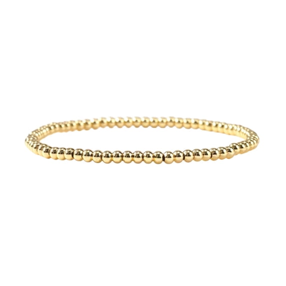 Gold Silver Stainless Steel Bracelet for Women Men Beaded Charm Waterproof Chain Link Fashion Jewelry Gift Handmade Romantic