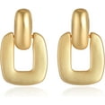 thumbnail image 1 of Gold/Silver Statement Geometric Earrings for Women Chunky Gold Knot Link Drop Dangle Earrings Trendy Jewelry Gift, 1 of 7