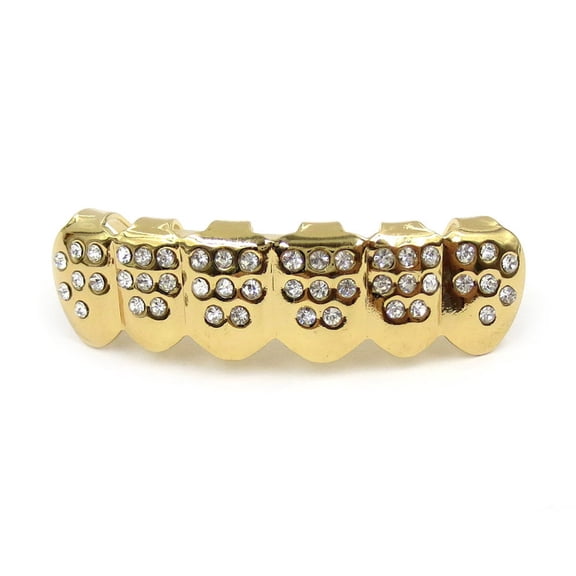 Gold/Silver Teeth Top Punk Style Braces with All-match Hip-hop Rapper