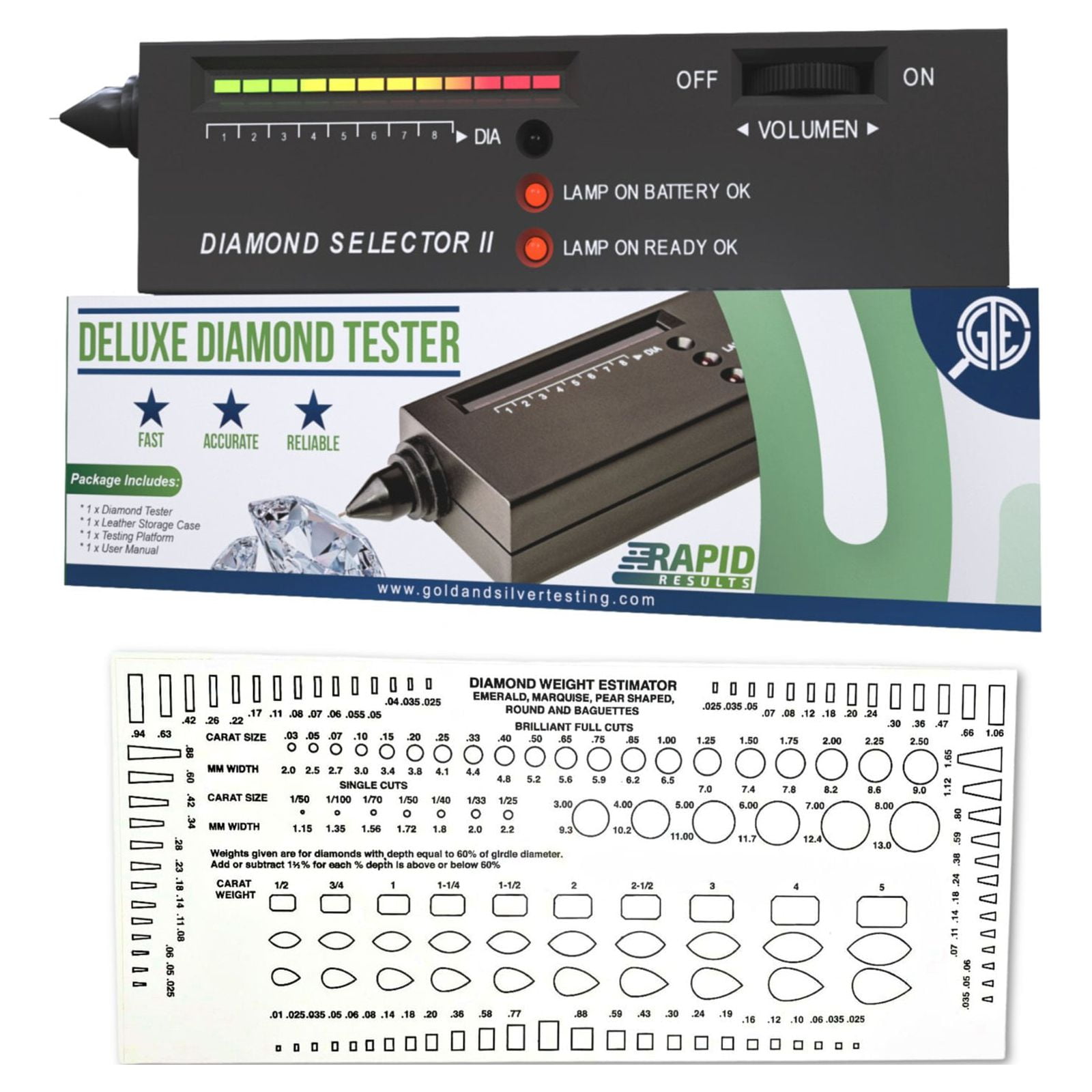 Gold Silver Tester Selector Gemstone Testing Kit Digital Electronic