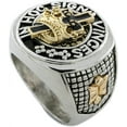 thumbnail image 1 of Gold/Silver Tone Mason Masonic Hoc Signo Vinces Men's Ring Size 7#3, 1 of 1