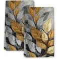thumbnail image 1 of Gold Silver Tropical Leaves Dish Towels for Kitchen Clearance, Absorbent Decorative Kitchen Towels,Cute Hand Towels Tea Tewels for Kitchen Baking Bar Bathroom Decor,House Warming Gifts, 1 of 5