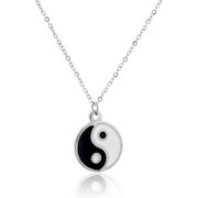Gold Silver Yin Yang Pendant Necklace For Couples[Z1544]