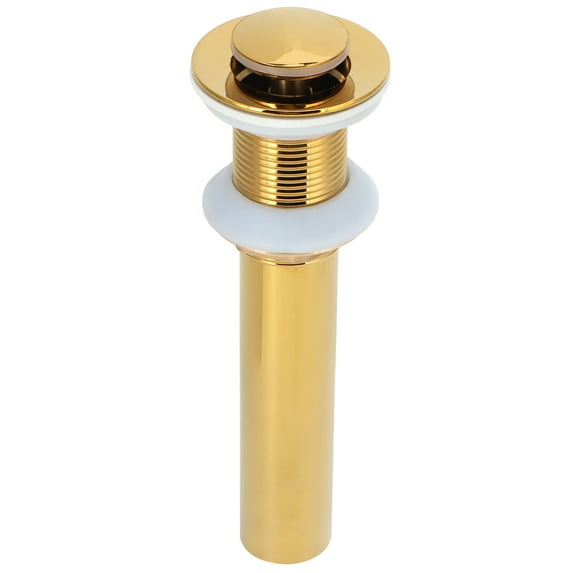 Gold Sink Drain without Overflow Anti Clog Bathroom Faucet Wash Basin Drain Stopperwithout Hole