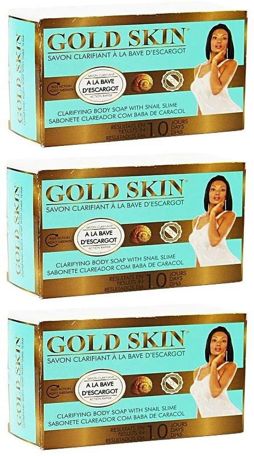 Gold Skin Clarifying Body Soap with Snail Slime Set of 3 (Limpiar