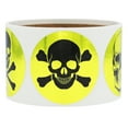 thumbnail image 1 of Gold Skull and Crossbones Stickers | 2" Inches Round - 100 Pack, 1 of 2