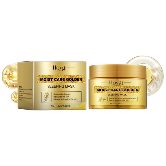 Gold Sleeping Mask, Moisturizing & Firming Hydrating Face Mask, Anti-Aging Night Treatment with Gold, 1.7 oz