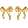 thumbnail image 1 of Gold Sliver Bow Earrings for Women Cute Ribbon Earrings Gold Silver Bow Knot Earring Bow Stud Earrings Birthday Party Jewelry Christmas Gifts for Women, 1 of 7
