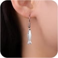 thumbnail image 1 of Gold Sliver Fish Dangle Drop Earrings for Women Stainless Steel Ocean Animal Fish Hook Earrings Statement Summer Beach Earring Vacation Jewelry, 1 of 7