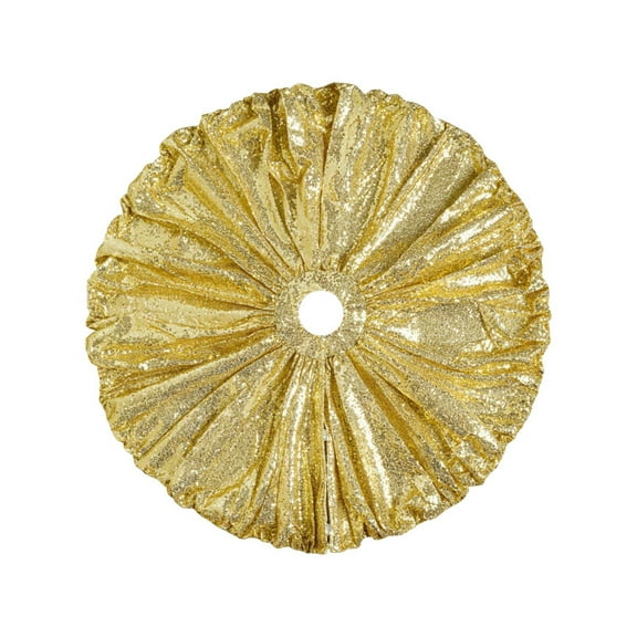 Gold Small Christmas Tree Skirt, 33 Inch Sparkle Sequin Tree Mat for Xmas Party Decor