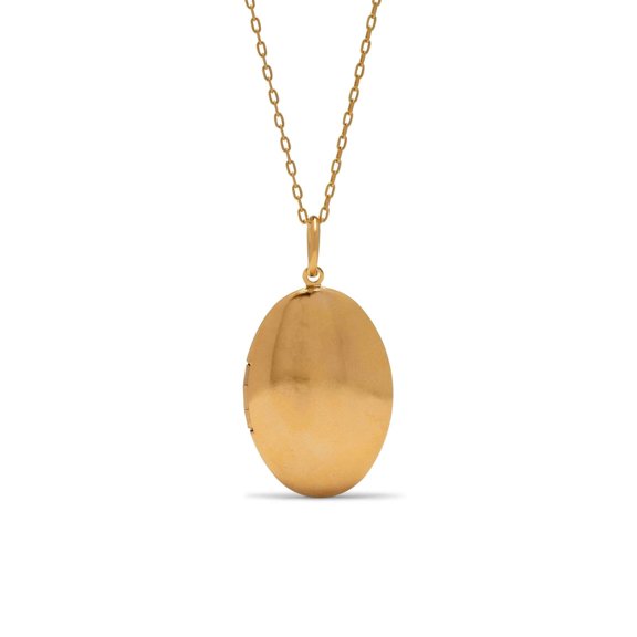 Gold Smooth Necklace Pendant Locket