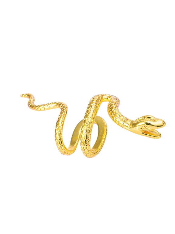 Gold Snake Ear Cuff Cartilage Non Pierced Clip On Earring for Women Men Animal Fake Huggie Hoop Climber Open Wrap Earrings