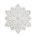 thumbnail image 1 of Gold Snowflake Placemats, Round Vinyl Christmas Table Decorations, Winter Holiday Decorative Place Mats for Dining Table, Kitchen, Wedding, Party, 1 of 5