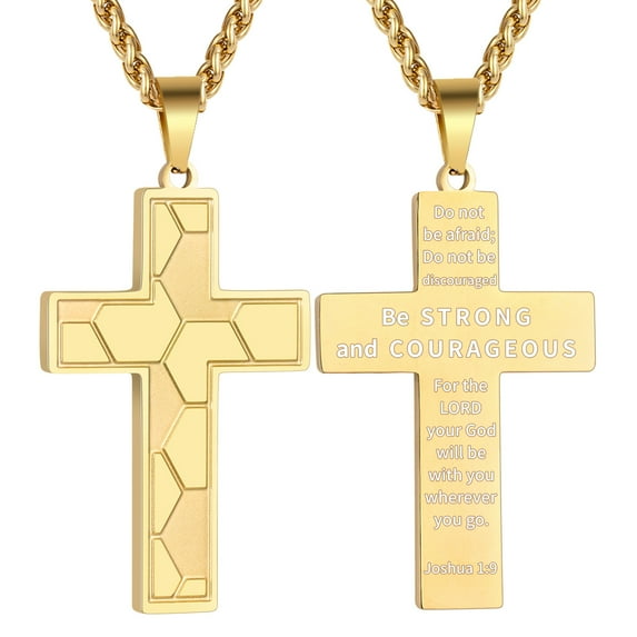 APSVO Gold Plated Soccer Themed Cross Necklace for Men Boys Stuff Accessories Pendant Chain Christian Religious Birthday Jewelry Gifts Ideas Teen Kids Son Dad Team Game Day Sports Athlete Age