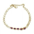 thumbnail image 1 of Gold Sparkly CZ Stone Summer Anklets For Women,8"+2" Inch Adjustable Size., 1 of 1