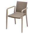 thumbnail image 1 of Gold Sparrow Hunter Gray and Beige Two-Tone Stackable Dining Arm Chair - Set of 2, 1 of 4