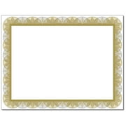 Gold Spiral Laser & Inkjet Certificate Border Paper, 25 Sheets