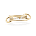thumbnail image 1 of Gold Stackable Rings for Women Non Tarnish 14K Gold Plated Interlocked Ring Gold Silver Mixed Metal Statement Rings Dainty Cubic Zirconia Band Thumb Ring Jewelry Gift for Women, 1 of 7