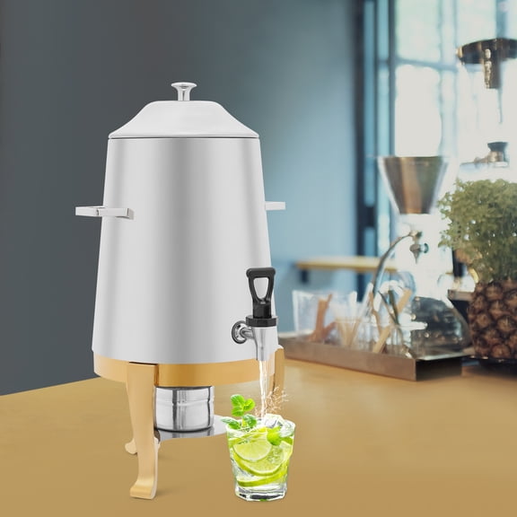 Gold Stainless Steel 27x27x56cm 13L Hotel Insulation Furnace Alcohol Heating Hot Drink Machine Coffee Insulation Barrel