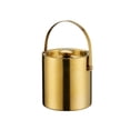 thumbnail image 1 of Gold Stainless Steel Double Layer Ice Bucket With Lid For Cocktail Bars, Freezers, And Wine, 1 of 4