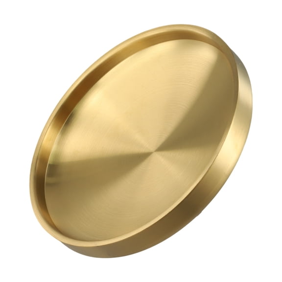 Gold Stainless Steel Double-Layer Round Tray-Elegant And Versatile Serving Plate 17Cm YIWEI