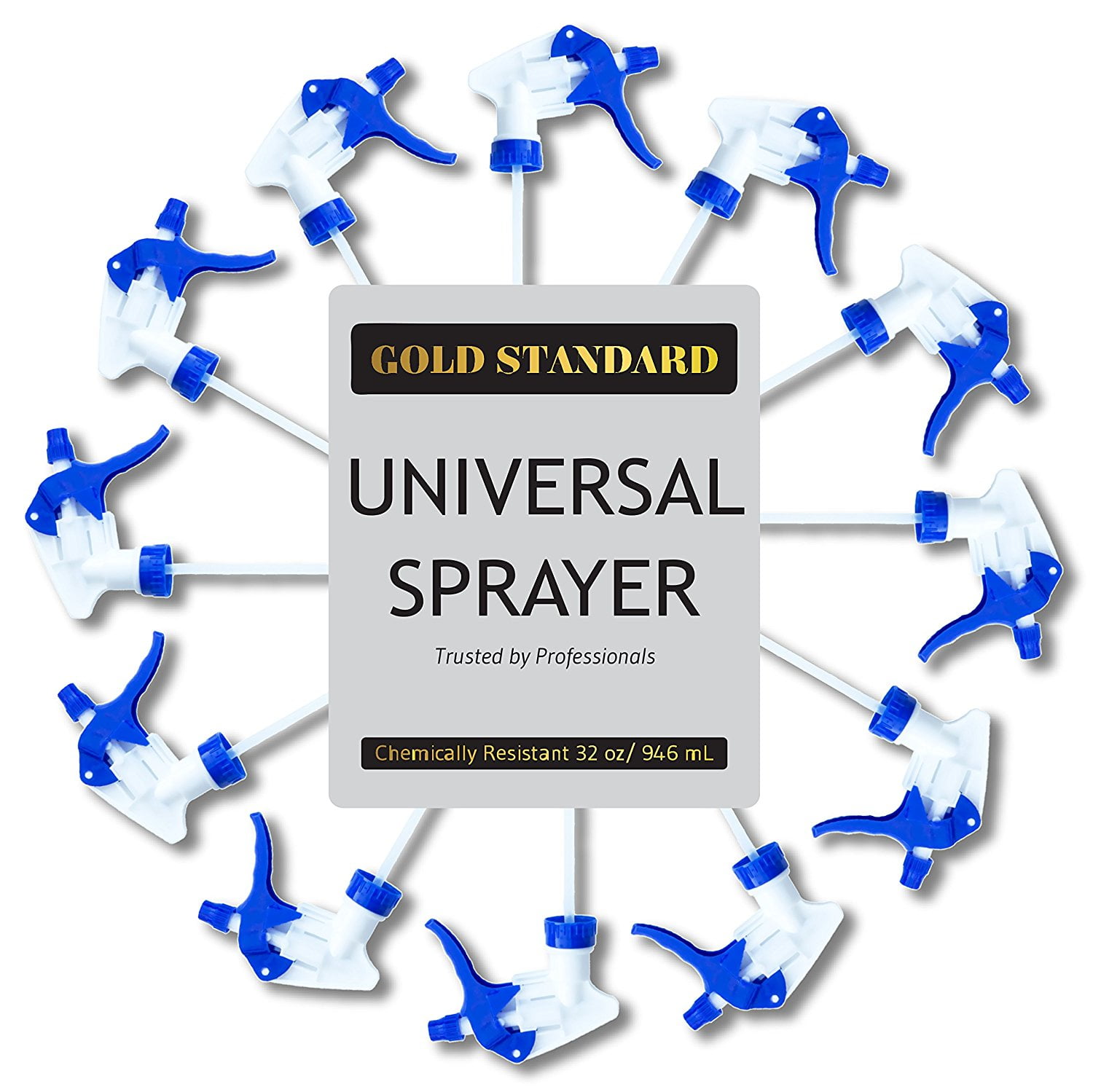 Gold Standard 32 oz Spray Bottle Trigger Replacement Commercial Spray Nozzles Trigger