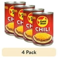 (4 pack) Gold Star Chili Original Chili, 15 oz metal can