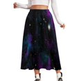 thumbnail image 1 of Gold Star Print Chiffon Skirt Festive Christmas Long Skirts Female Beach A-line Skirt Pat, 1 of 7