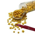 Gold Star Sprinkles Edible Stars for Cake Decorating Food Grade & Gmo