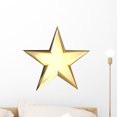thumbnail image 1 of Gold Star Wall Decal Sticker by Wallmonkeys Vinyl Peel and Stick Graphic (18 in W x 17 in H), 1 of 4