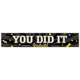 thumbnail image 1 of Gold Stars Graduation Banner Decorative YOU DID IT Black Background for Graduation Party Celebratory Event Indoor Decoration, 1 of 7