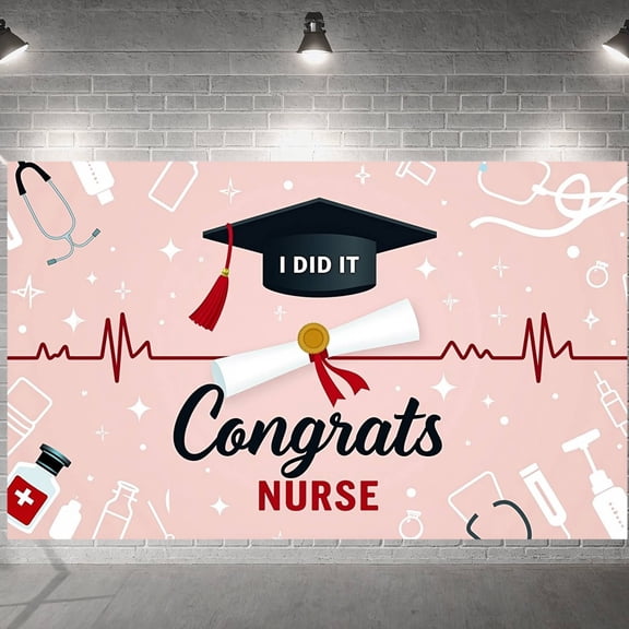 Gold Stars Graduation Banner Graduation Cap Class of 2026 Backdrop Diploma Black Tassel Grad Party Background for Graduation Party Class of 2026 Celebration Commencement Ceremony