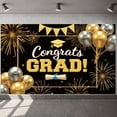 thumbnail image 1 of Gold Stars Graduation Banner Graduation Cap Class of 2026 Backdrop Diploma Black Tassel Grad Party Background for Graduation Party Class of 2026 Celebration Commencement Ceremony, 1 of 9