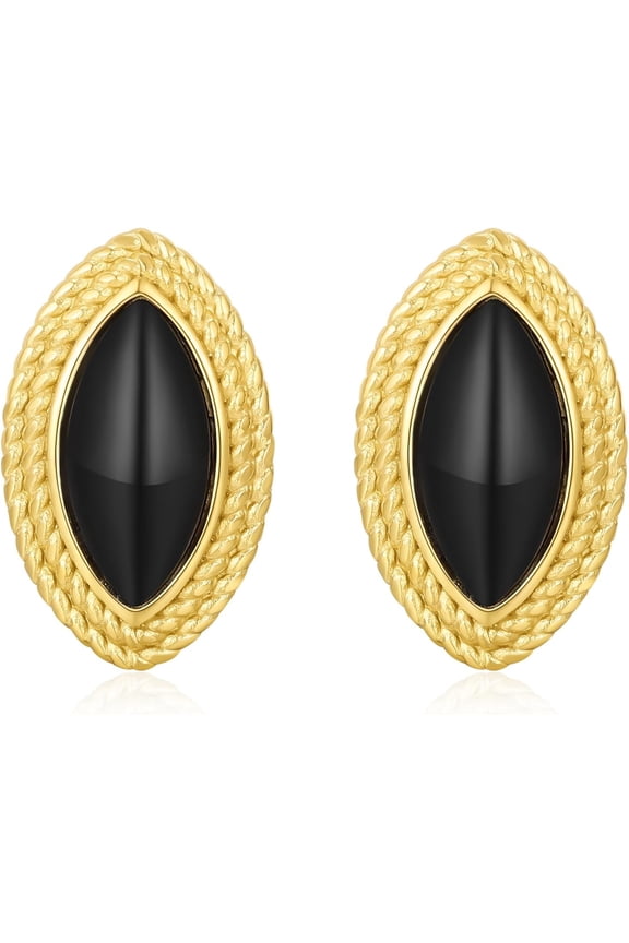 Gold Statement Earrings Chunky Gold Stud Earrings ideal for Women Non-Allergenic Hip Jewelry Gifts[j004]