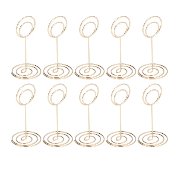 Gold Steel Clips, Classic And Elegant Reusable Picture Memo Note Holder For Office, Home Decor, Multi-purpose With Unique Design And Stable Base, Table Number Holders For Wedding,